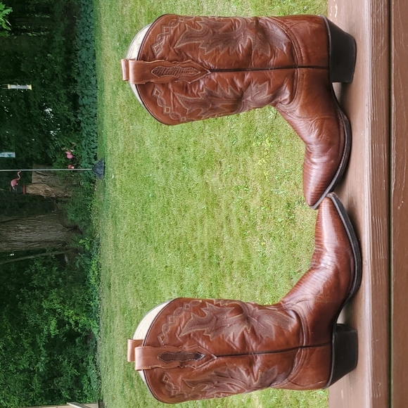 Vintage Dan Post Teju Lizard and Leather Size 7.5 - Picture 4 of 12